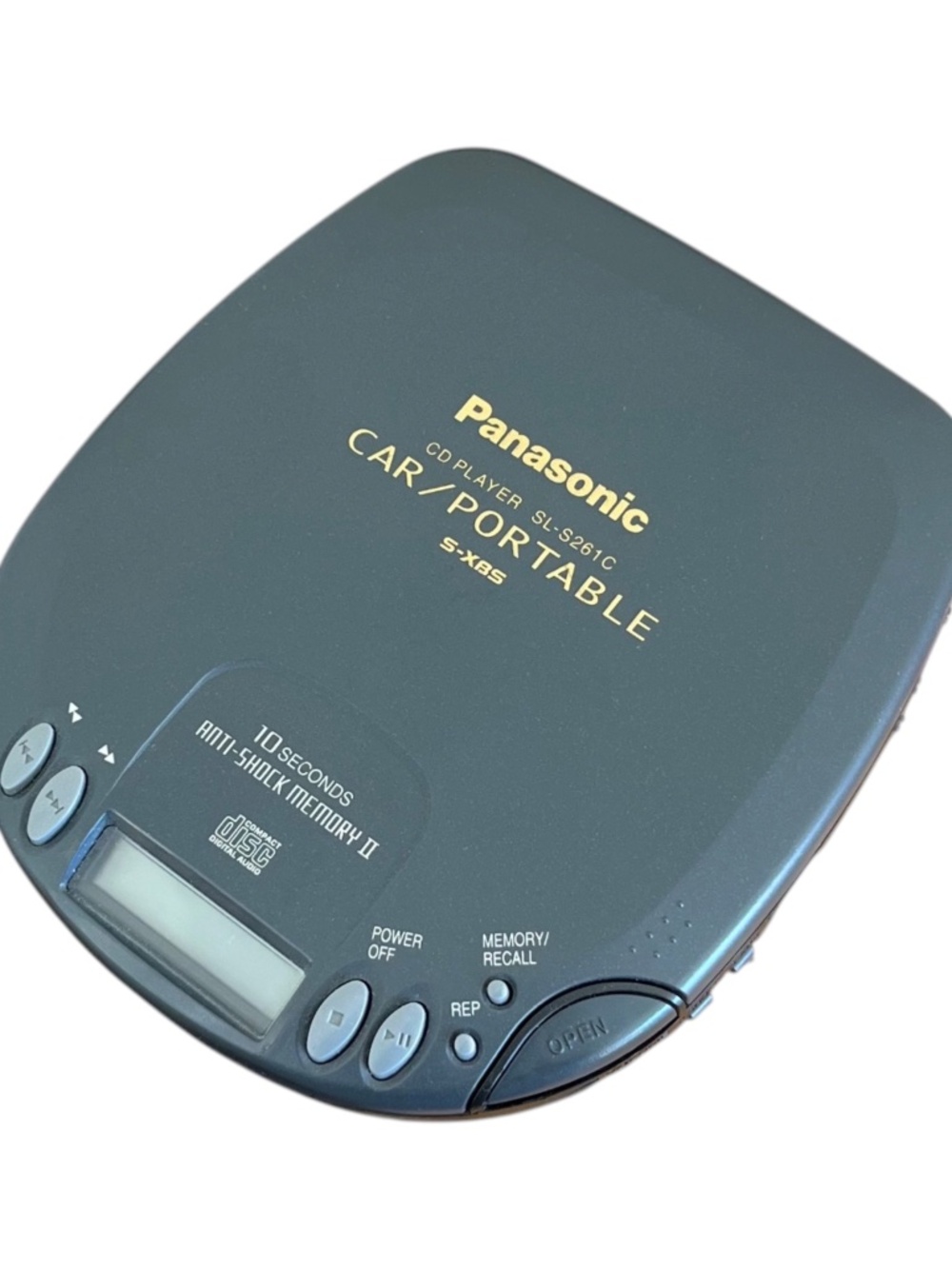 Panasonic SL-S261C Portable CD Player Vintage Anti-Skip Protection Tested *Read*